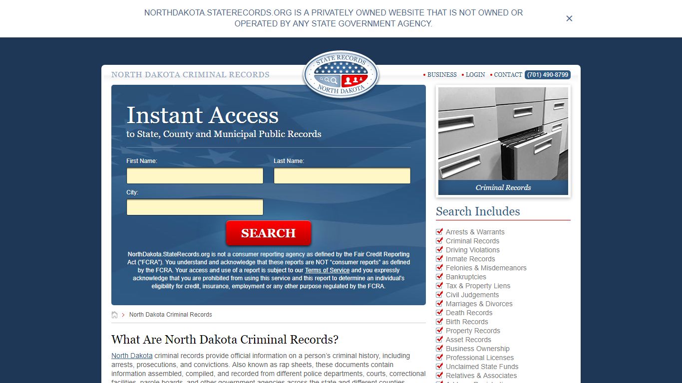 North Dakota Criminal Records | StateRecords.org
