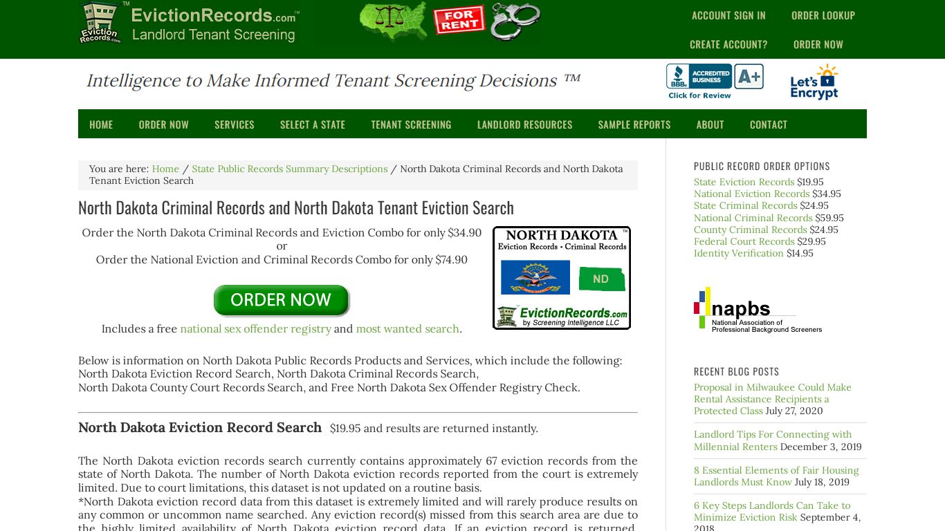 North Dakota Criminal Records - ND Tenant Eviction Search